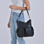 The Sumptuous Collection - Genuine Leather Crossbody Bag  - Black