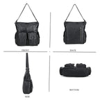 The Sumptuous Collection - Genuine Leather Crossbody Bag  - Black
