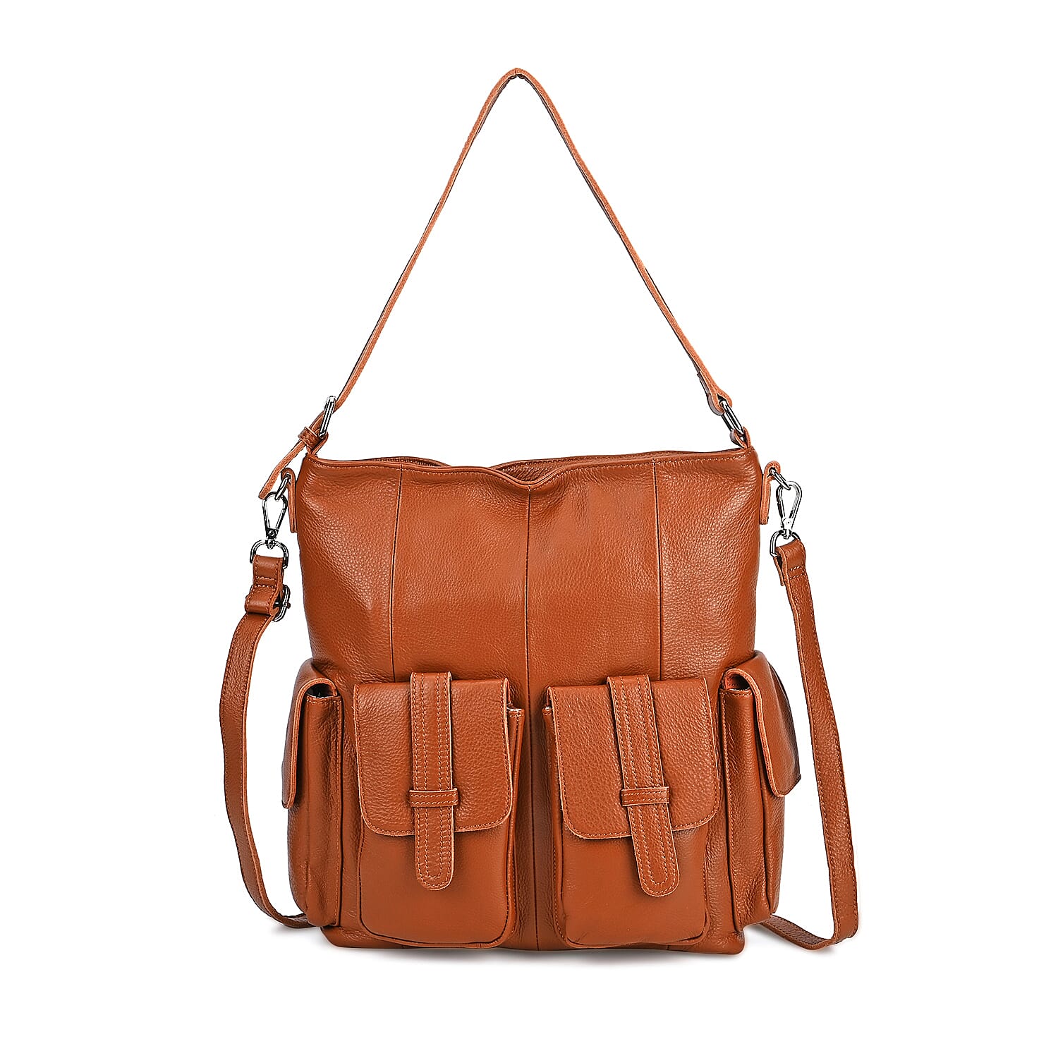 The Sumptuous Collection - Genuine Leather Crossbody Bag  - Brown
