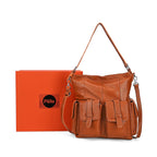 The Sumptuous Collection - Genuine Leather Crossbody Bag  - Brown