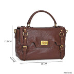 Vintage Boutique Collection - Genuine Leather Crossbody Bag - Chocolate