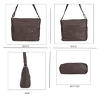Genuine Leather Sumptuous Crossbody Bag - Coffee