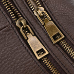 Genuine Leather Sumptuous Crossbody Bag - Coffee