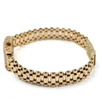 JCK Vegas 2024 - 9K Yellow Gold Swiss Movt. Watch with Sapphire Glass Gold Wt. 25.66 Gms - Rectangle