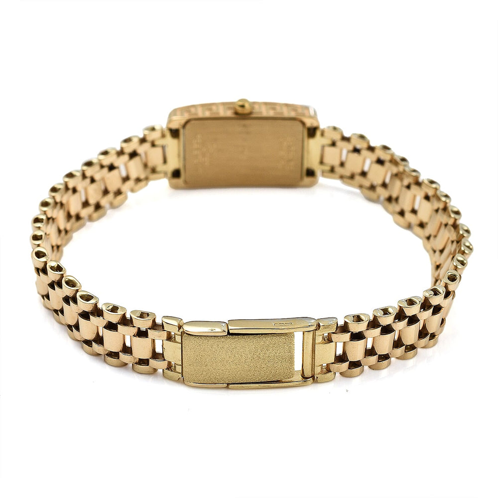 JCK Vegas 2024 - 9K Yellow Gold Swiss Movt. Watch with Sapphire Glass Gold Wt. 25.66 Gms - Rectangle