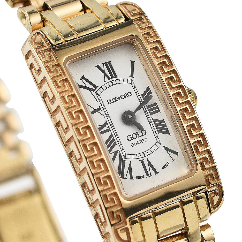 JCK Vegas 2024 - 9K Yellow Gold Swiss Movt. Watch with Sapphire Glass Gold Wt. 25.66 Gms - Rectangle