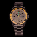 JDM Military Mike Swiss Quartz Movt. 20ATM WR Black Dial Mens Watch with Silver Colour Stainless Steel Strap