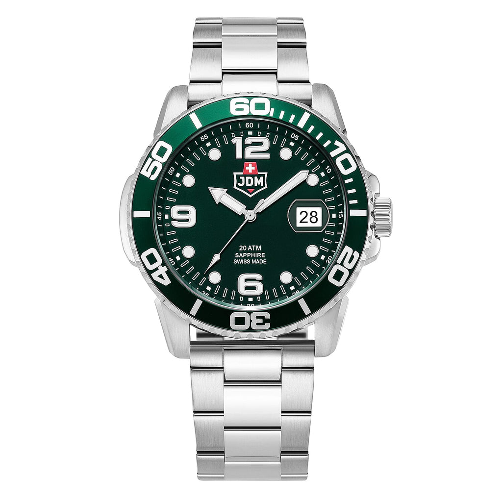 JDM Military Swiss Mens Watch in Stainless Steel