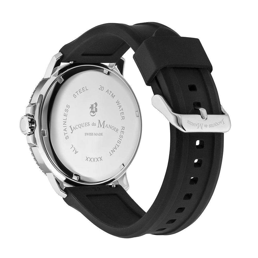 JDM Military Swiss Mens Watch in Stainless Steel - Black