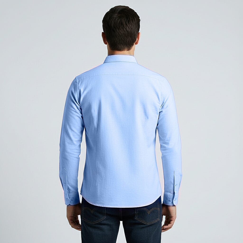JJ Willis Mens Long Sleeve Shirt (To Fit 44 - 46) - Blue