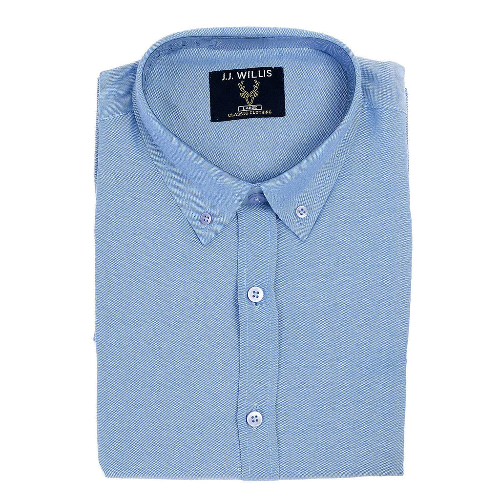 JJ Willis Mens Long Sleeve Shirt (To Fit 44 - 46) - Blue