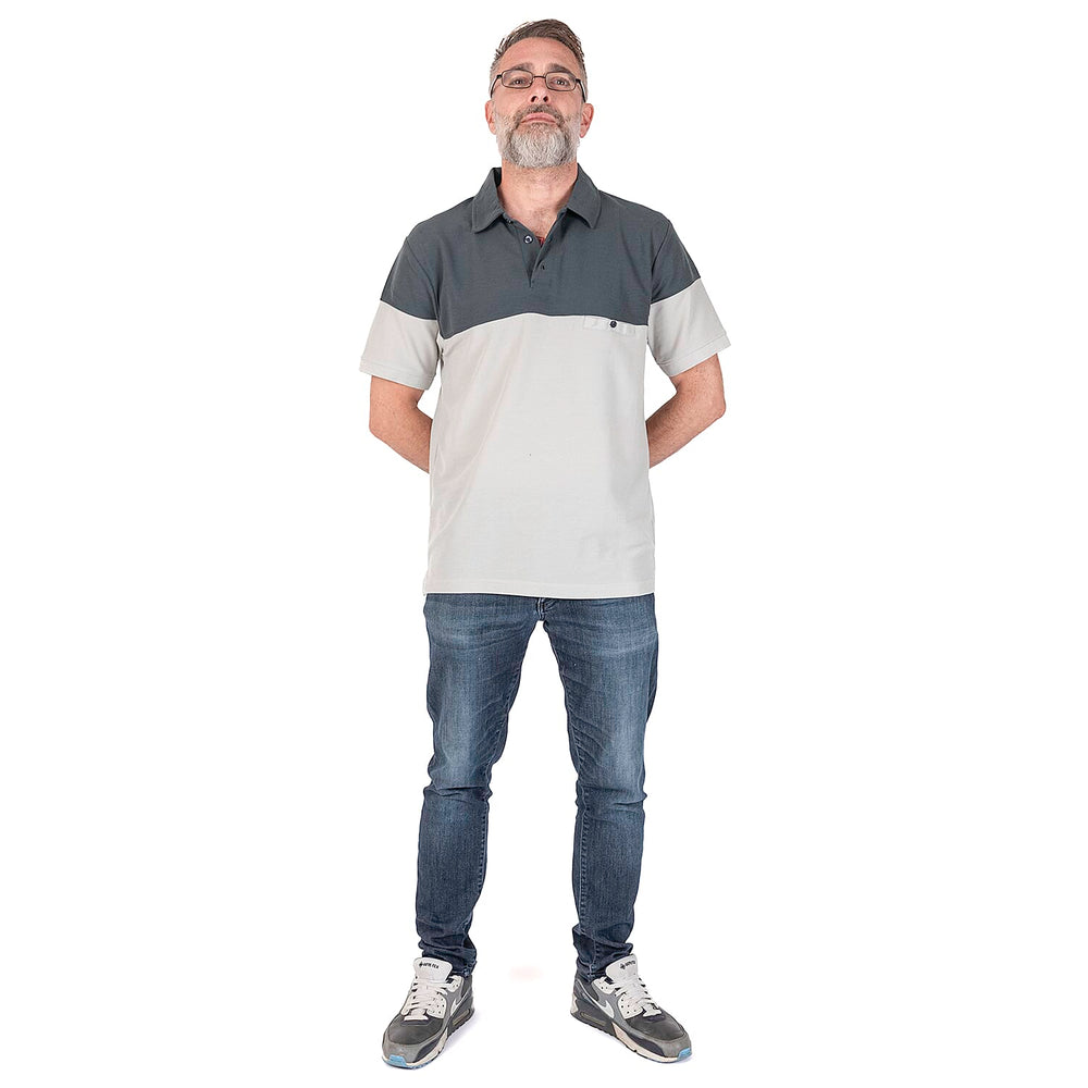 JJ Willis Ramsay Polo Shirt (Size L) - Slate - Grey