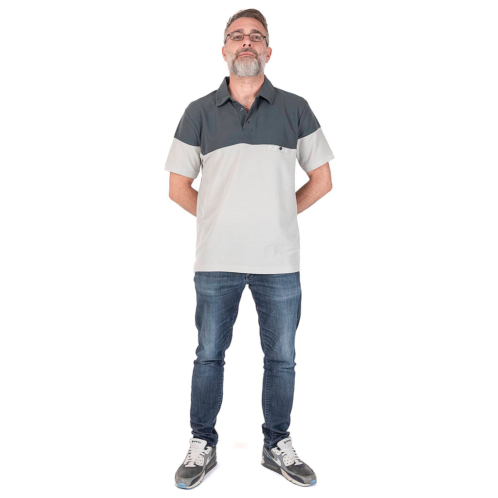JJ Willis Ramsay Polo Shirt (Size L) - Slate - Grey