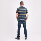 JJ Willis Stripe Polo Shirt (Size M) - Olive