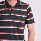 JJ Willis Stripe Polo Shirt (Size XL) - Black