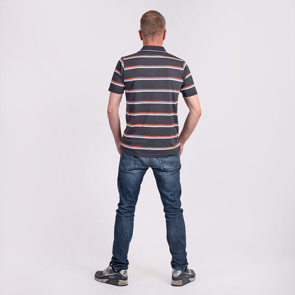 JJ Willis Stripe Polo Shirt (Size XXL) - Black