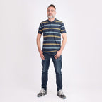 JJ Willis Stripe Polo Shirt (Size XXL) - Olive