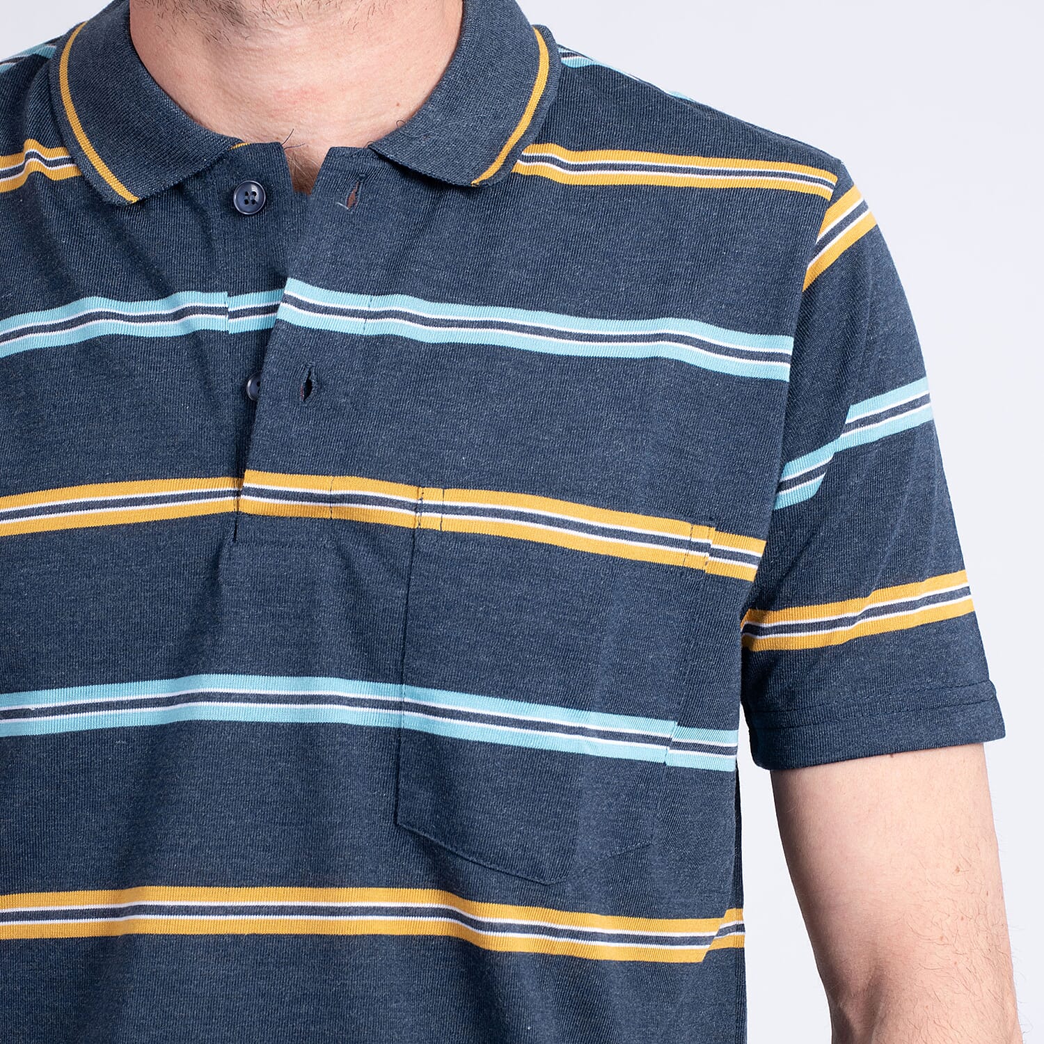 JJ Willis Stripe Polo Shirt (Size XXL) - Olive