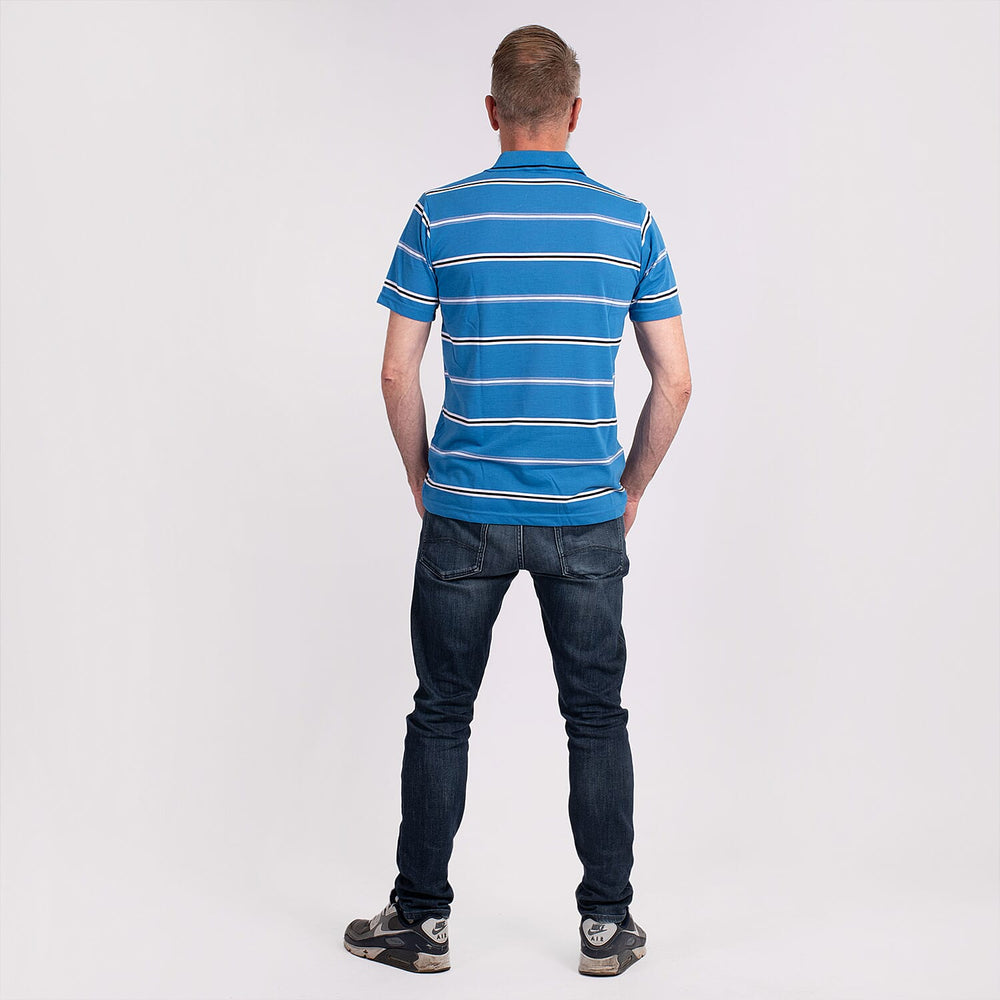 JJ Willis Stripe Polo Shirt (Size XXL) - Royal Blue