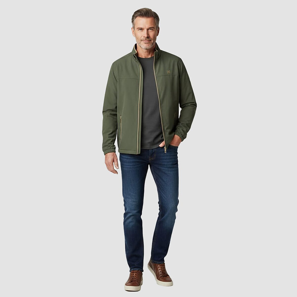 JJ Wills Full Zip Fleece Jacket With Contrast Tipping (Size XL) - Olive