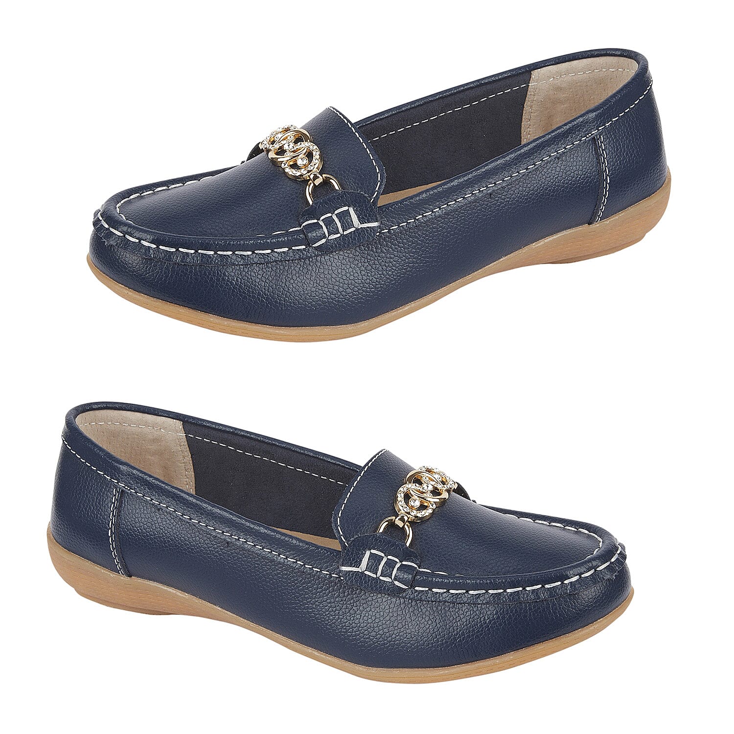 Jo - Joe Kasbah Leather Moccasin Loafer (Size 4) - Royal Blue