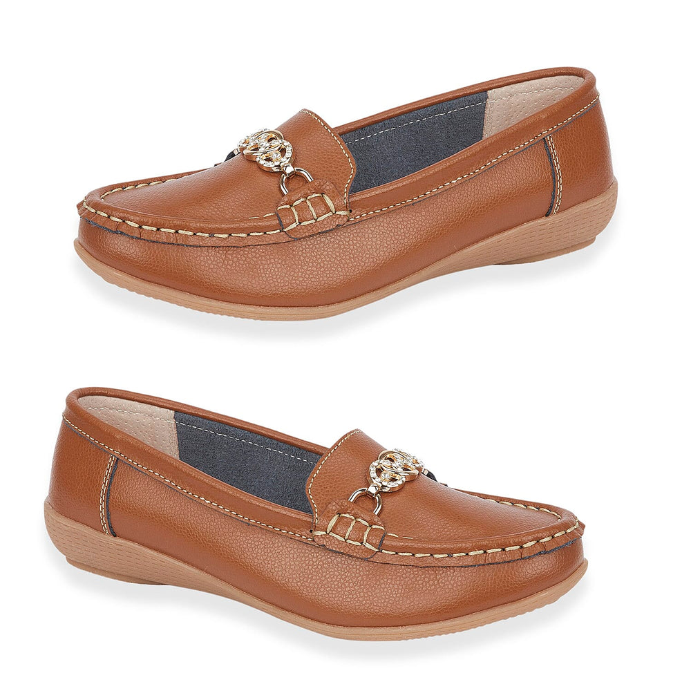 Jo - Joe Kasbah Leather Moccasin Loafer (Size 6) - Tan