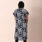 JOVIE Printed Dress (Size up to 20) - Navy