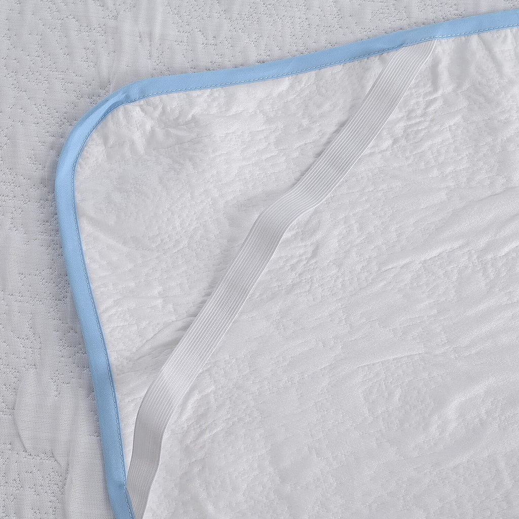 Luxury Cooling Jaquard Waterproof Mattress Protector - With Anchor Band Fit (Machine Washable) - Size Double