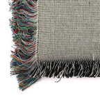 Jacquard Woven Big Flower Printed Throw with Fringes (Size 150x126Cm) - Red, Pink and Multi