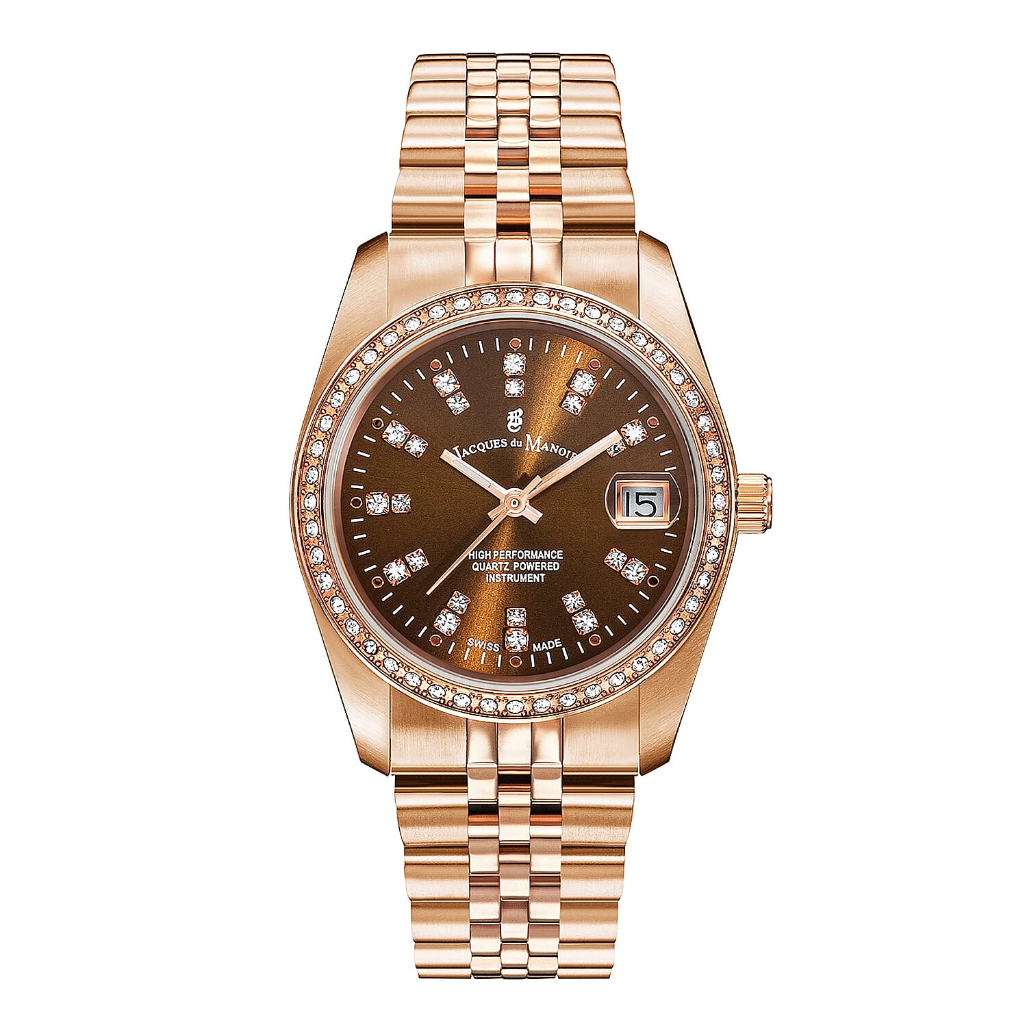 Jacques Du Manoir Swiss Ladies Watch in Stainless Steel - Gold