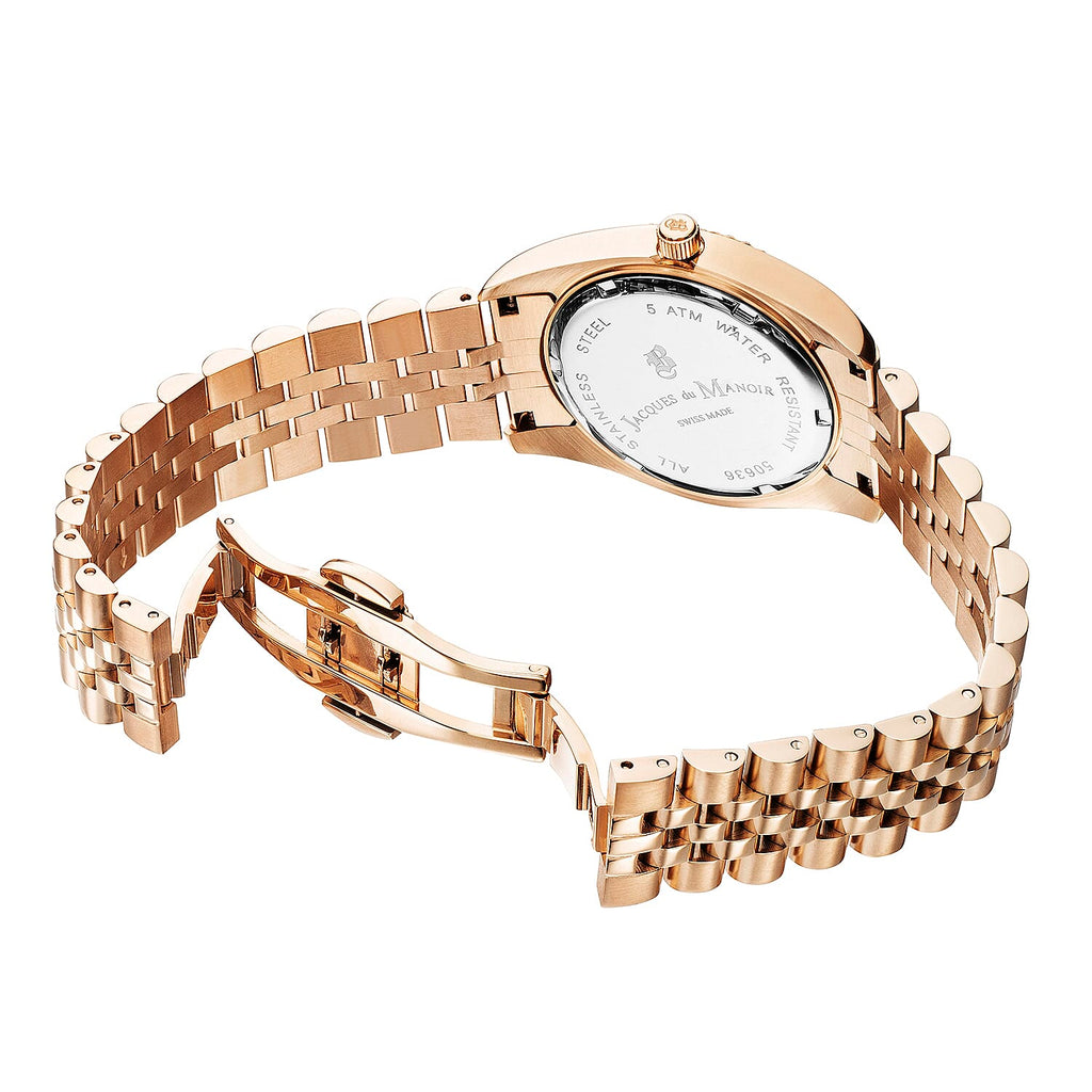 Jacques Du Manoir Swiss Ladies Watch in Stainless Steel - Gold