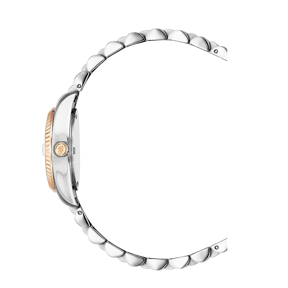 Jacques Du Manoir Inspiration Swiss Quartz Movt. 5ATM WR Silver Dial Ladies Watch with Two Tone Stainless Steel Strap