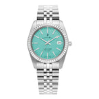 Jacques Du Manoir Inspiration Swiss Quartz Movt. 5ATM WR Blue Dial Ladies Watch with Silver Colour Stainless Steel Strap