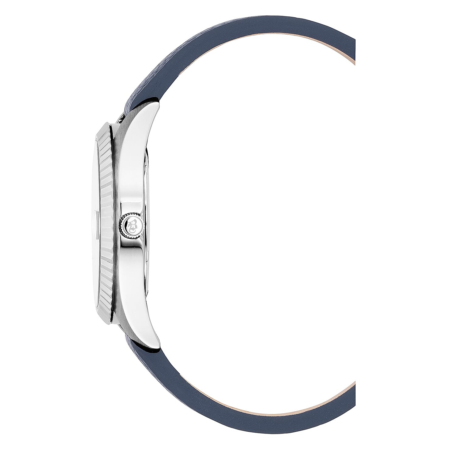 JACQUES DU MANOIR Swiss Quartz Movement 5ATM Water Resistance Silver Dial Mens Watch with Blue Leather Strap