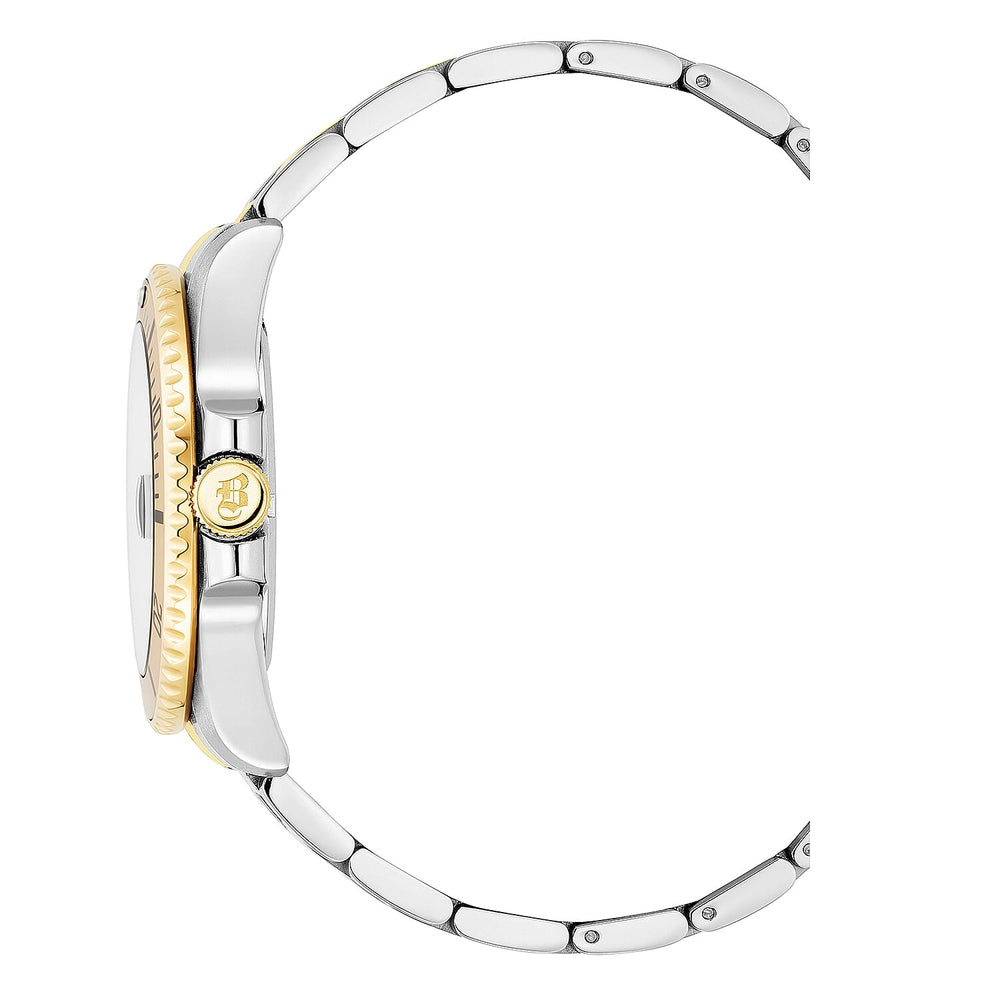 JACQUES DU MANOIR Swiss Quartz Movement 5ATM Water Resistance Silver - Gold Dial Mens Watch with Two-Tone Stainless Steel Strap