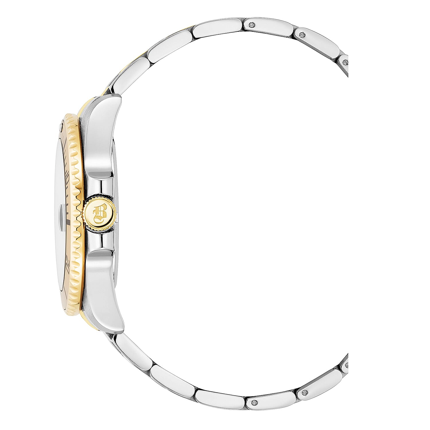 JACQUES DU MANOIR Swiss Quartz Movement 5ATM Water Resistance Silver - Gold Dial Mens Watch with Two-Tone Stainless Steel Strap