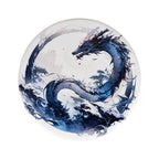 EXCLUSIVE LIMITED EDITION- Serpentine Dragon Painted Disk with Wooden Stand 13255 Cts.Presented in a gift box