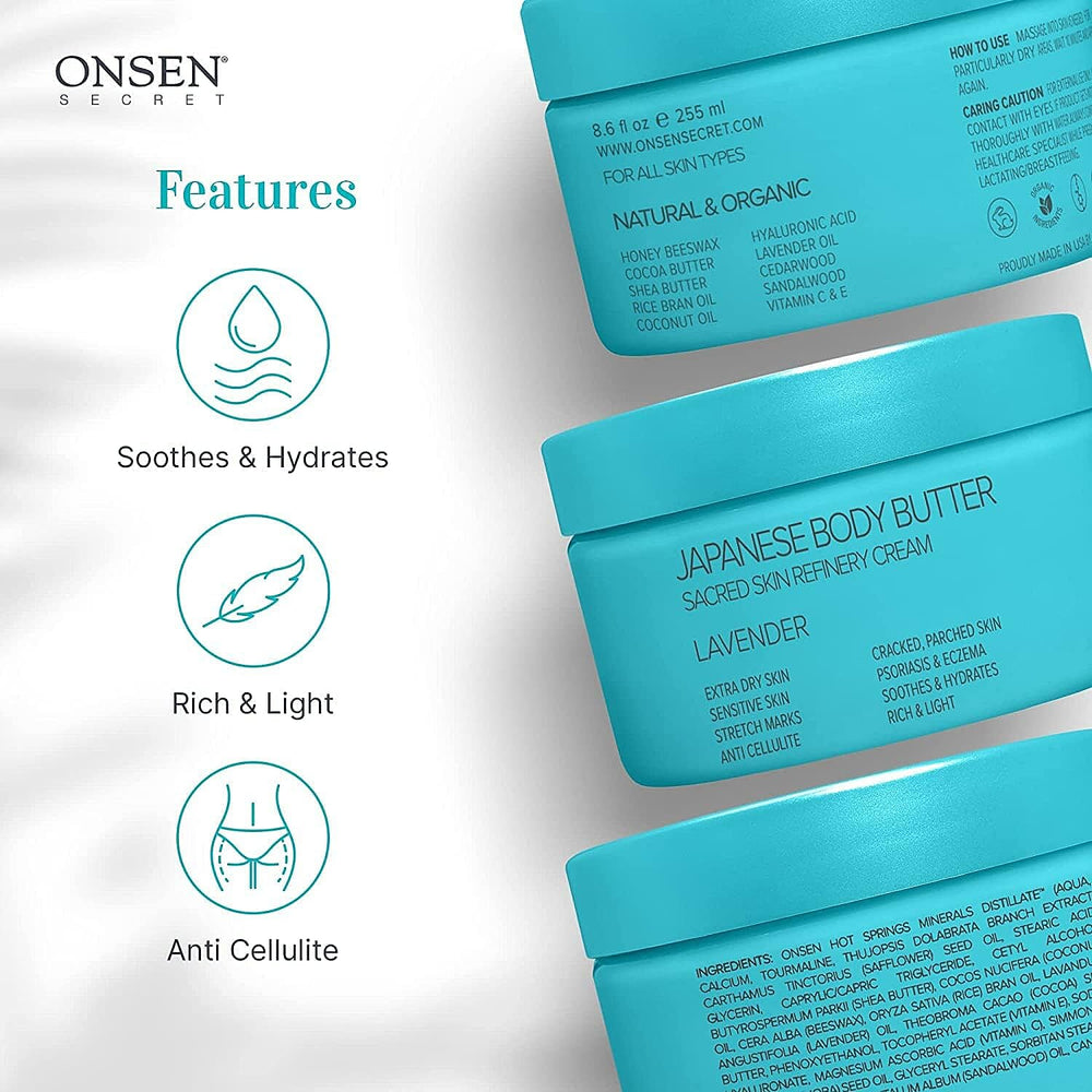 "Japanese Body Butter - Intensified Hdyraton for dry & cracked skin - Lavendar "