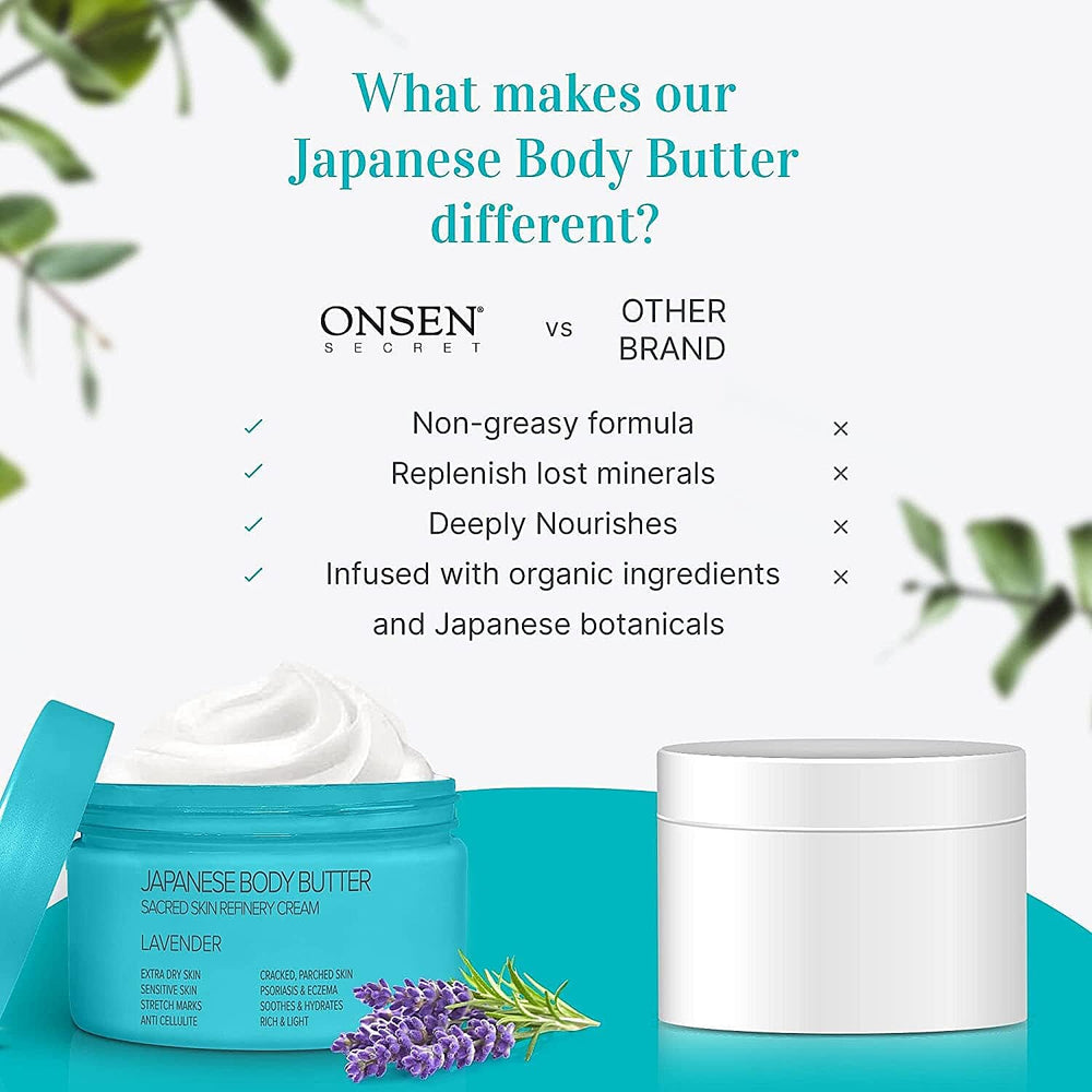 "Japanese Body Butter - Intensified Hdyraton for dry & cracked skin - Lavendar "