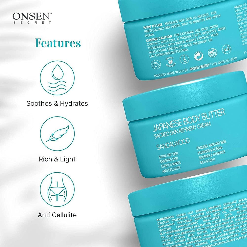 "Japanese Body Butter - Intensified Hdyraton for dry & cracked skin - Sandalwood"