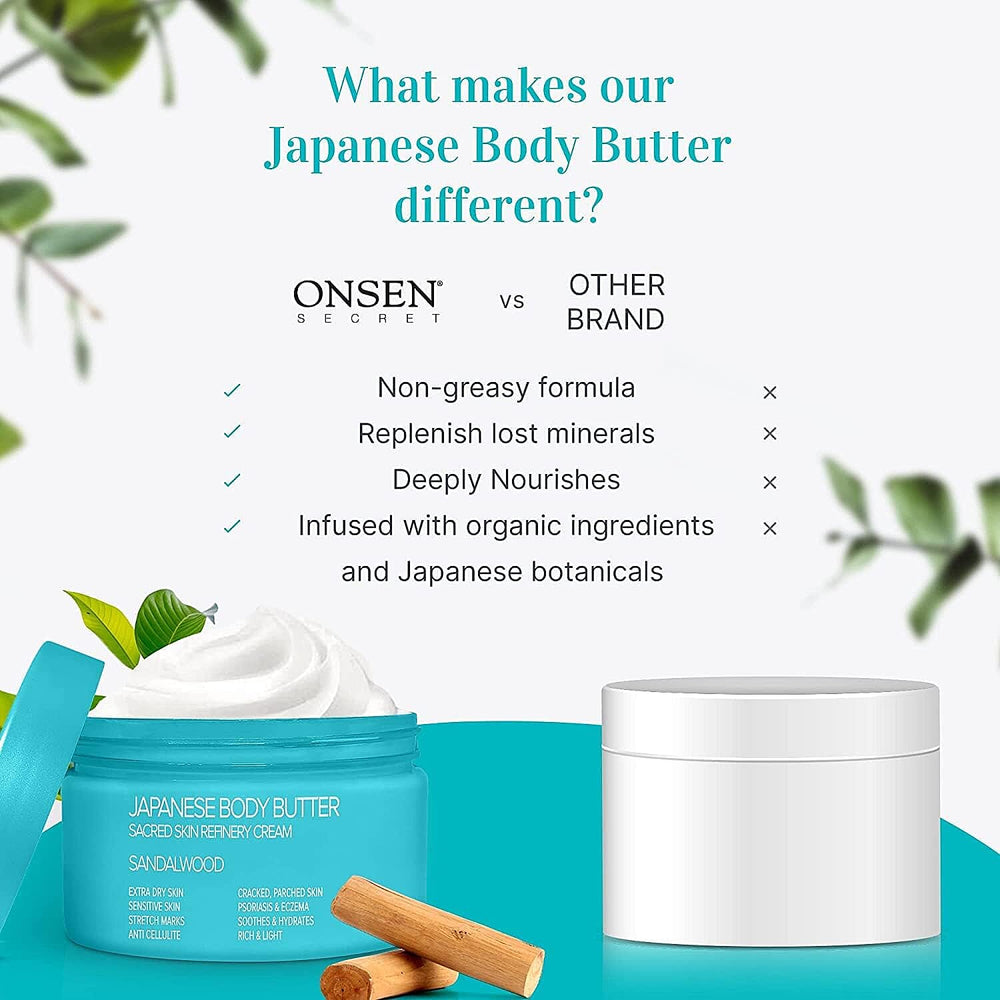 "Japanese Body Butter - Intensified Hdyraton for dry & cracked skin - Sandalwood"