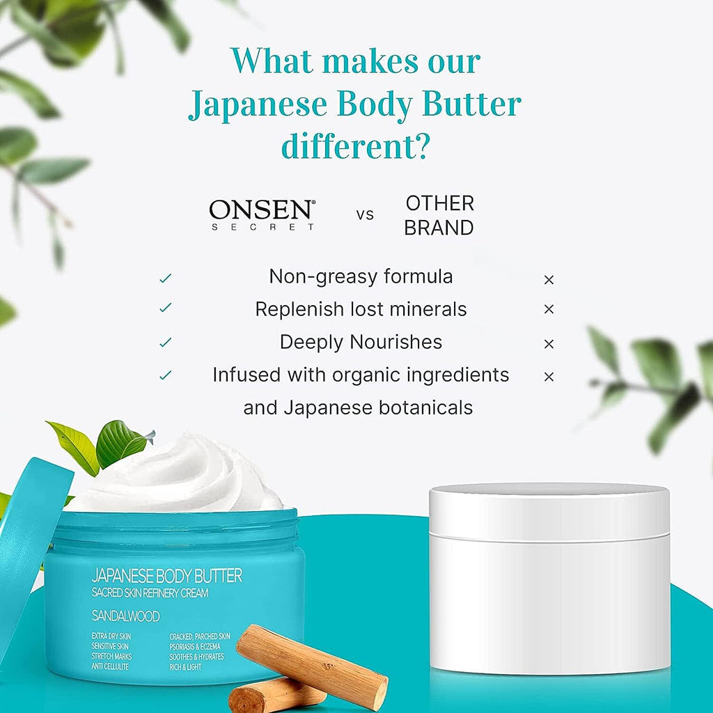 "Japanese Body Butter - Intensified Hdyraton for dry & cracked skin - Sandalwood"