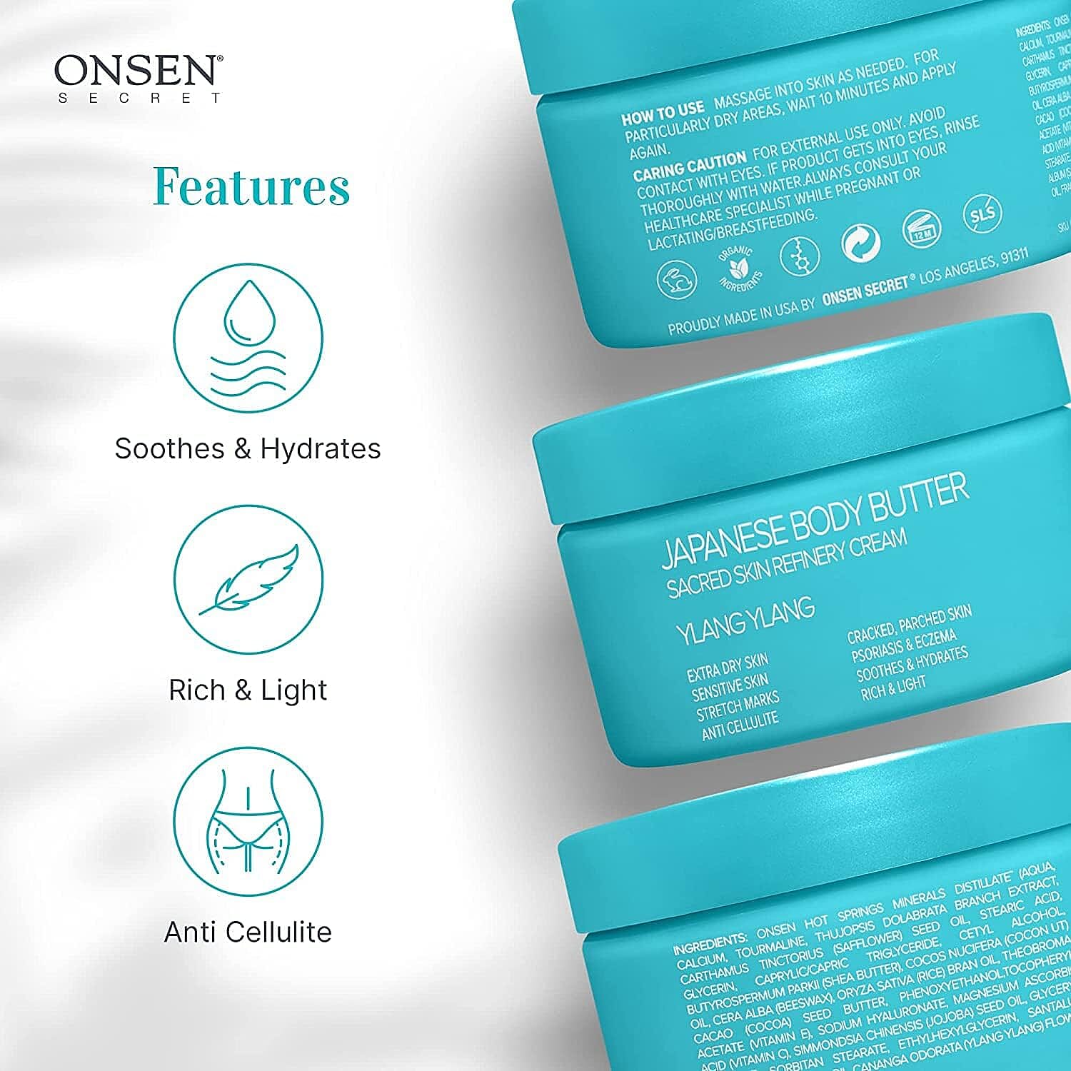"Japanese Body Butter - Intensified Hdyraton for dry & cracked skin - Ylang Ylang"