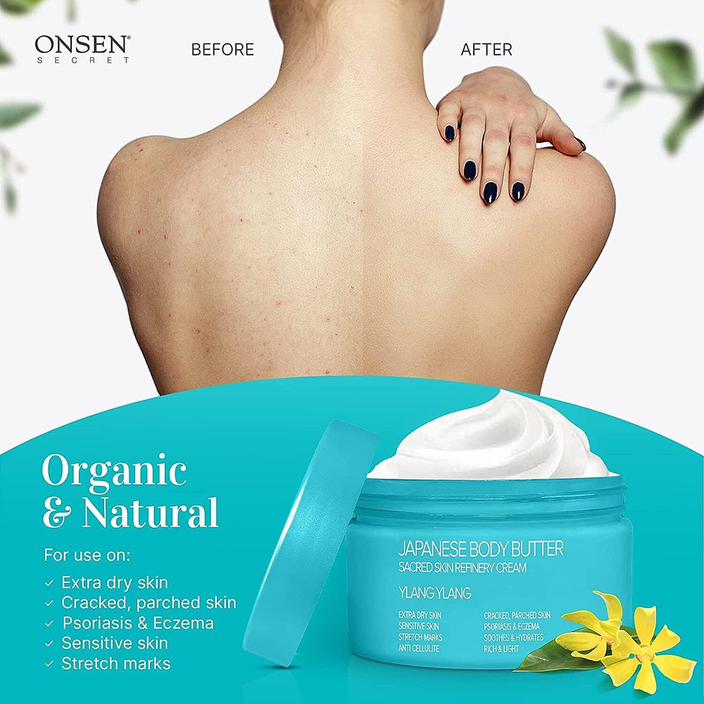 "Japanese Body Butter - Intensified Hdyraton for dry & cracked skin - Ylang Ylang"