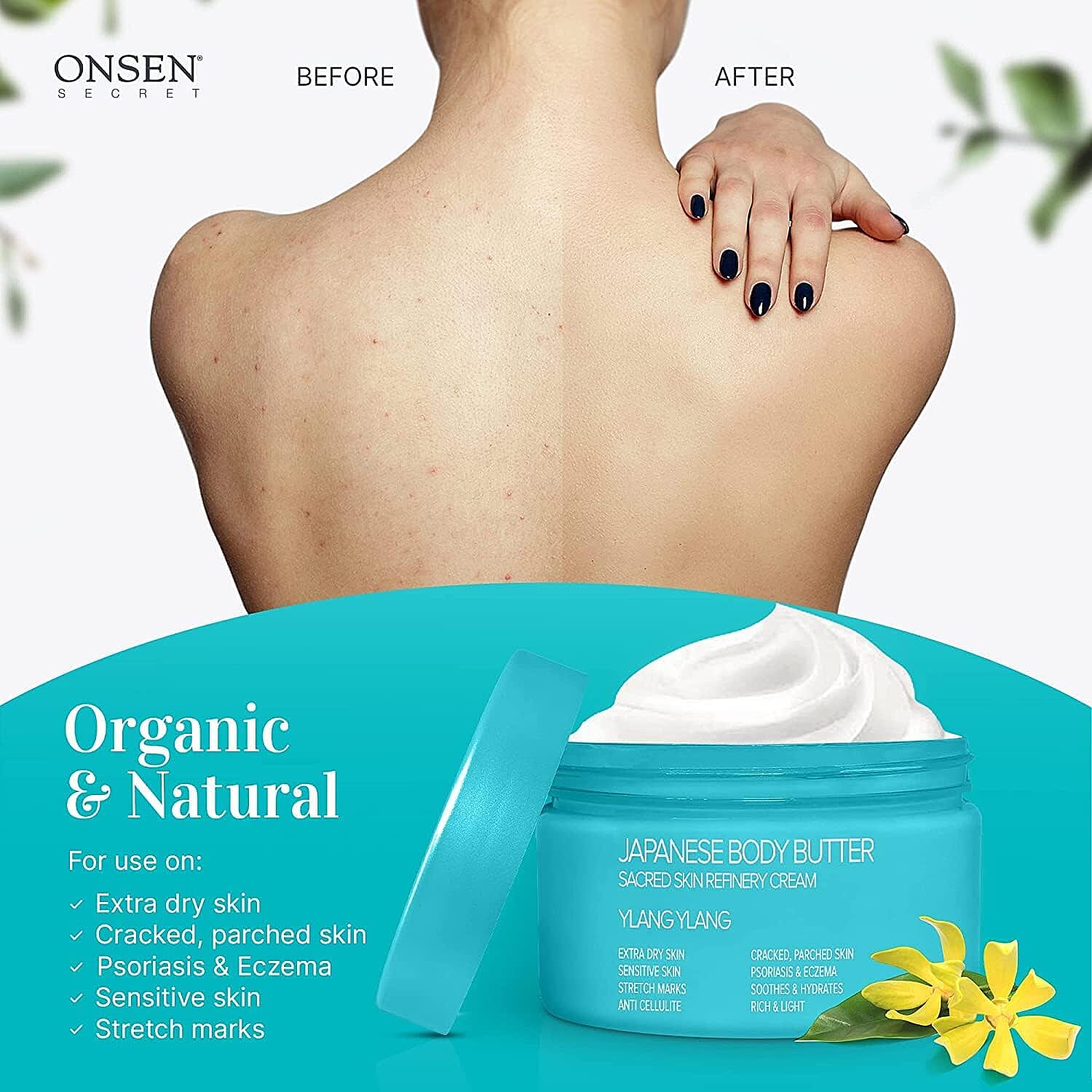 "Japanese Body Butter - Intensified Hdyraton for dry & cracked skin - Ylang Ylang"