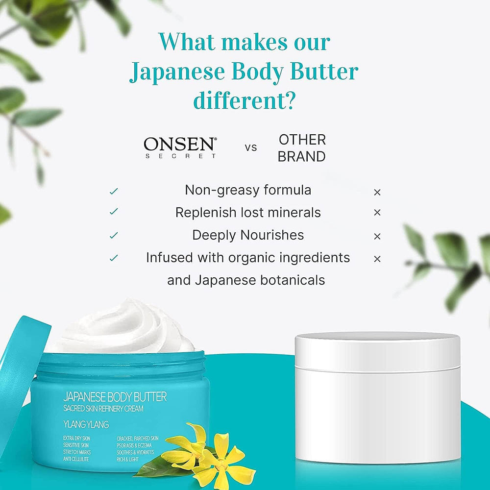 "Japanese Body Butter - Intensified Hdyraton for dry & cracked skin - Ylang Ylang"