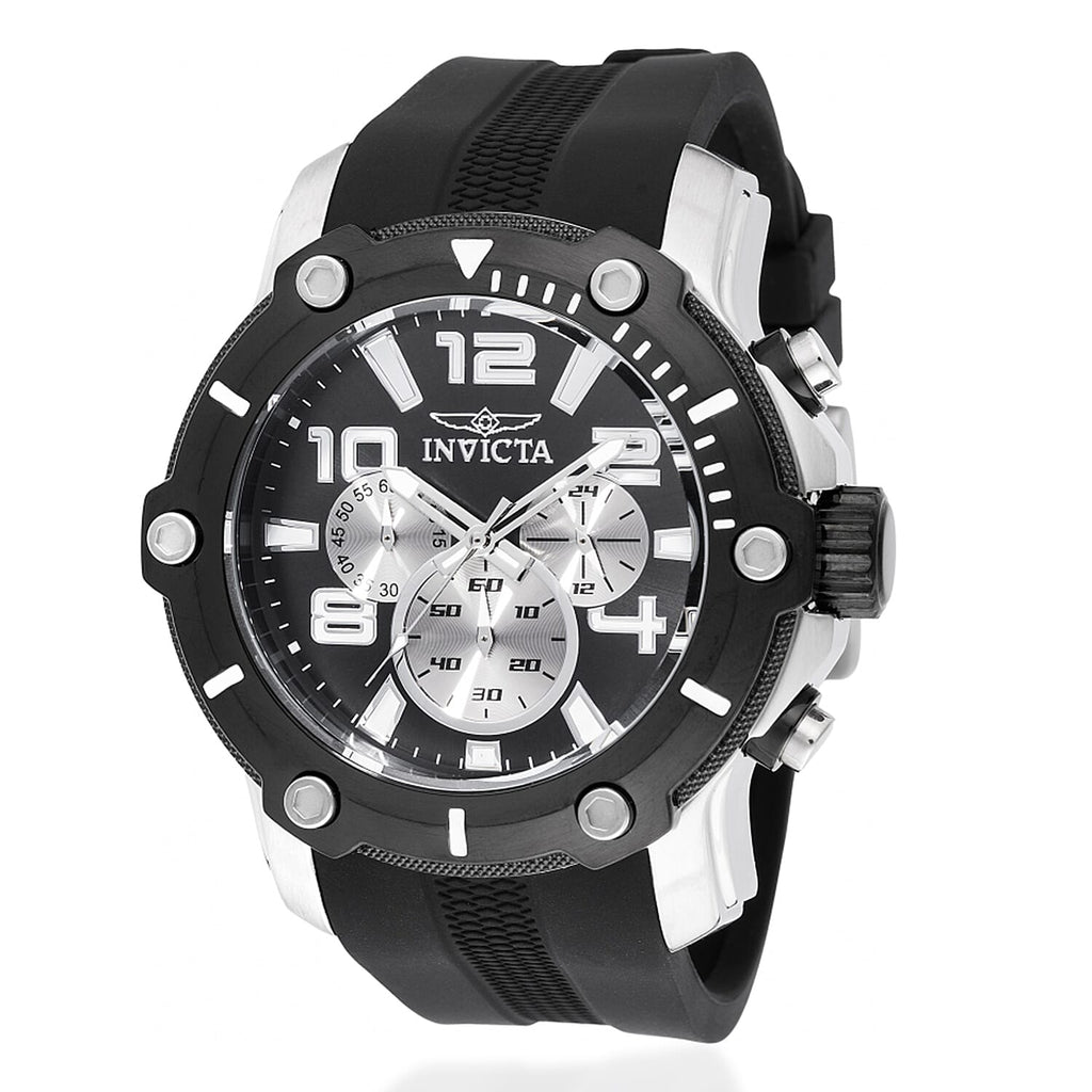 LOWEST EVER PRICE -- Invicta Pro Diver VD54 Japanese Quartz 10ATM Black Dial Black Stainless Steel Case Mens Watch with Black Silicone Strap