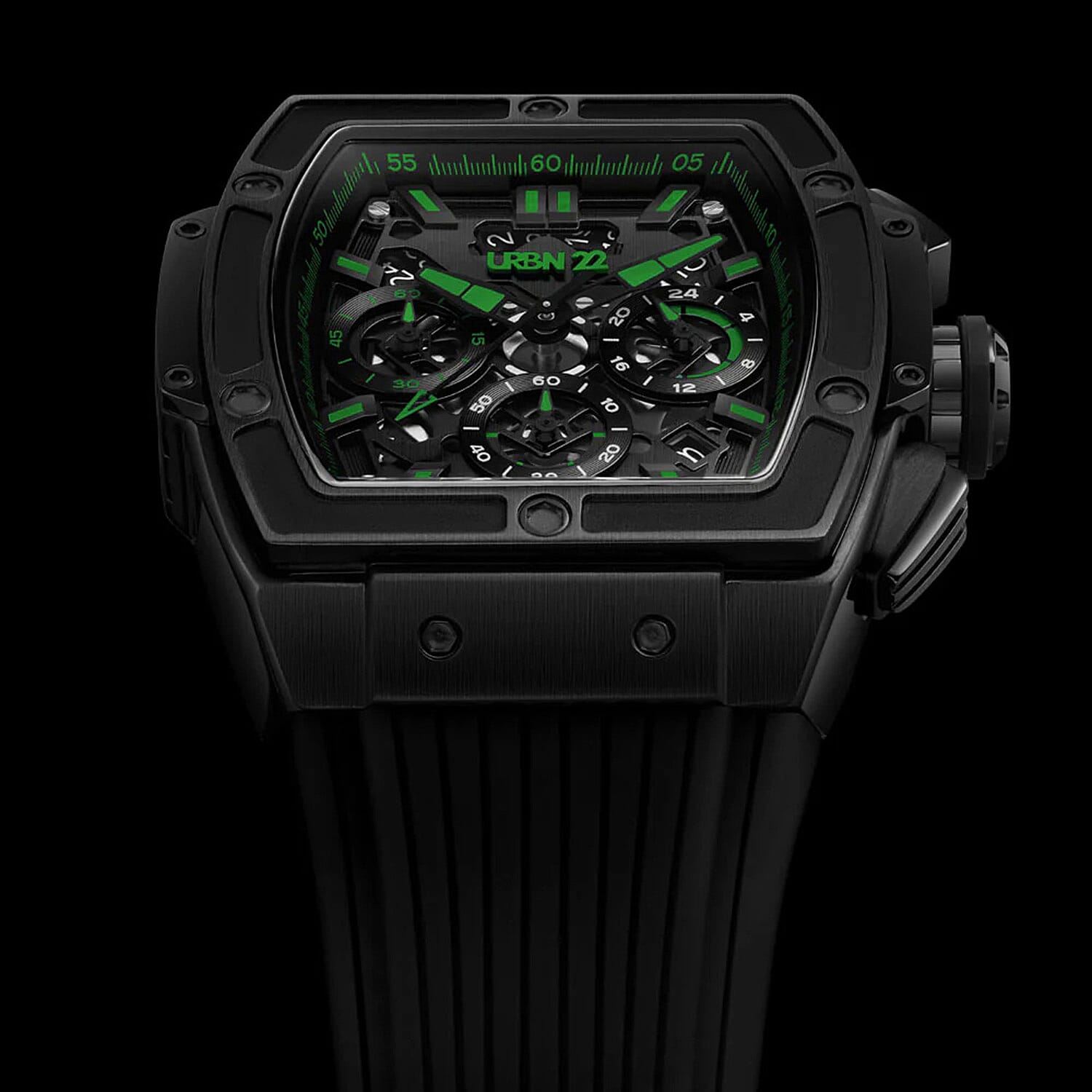 Japanese Mens Watch in Stainless Steel - Black