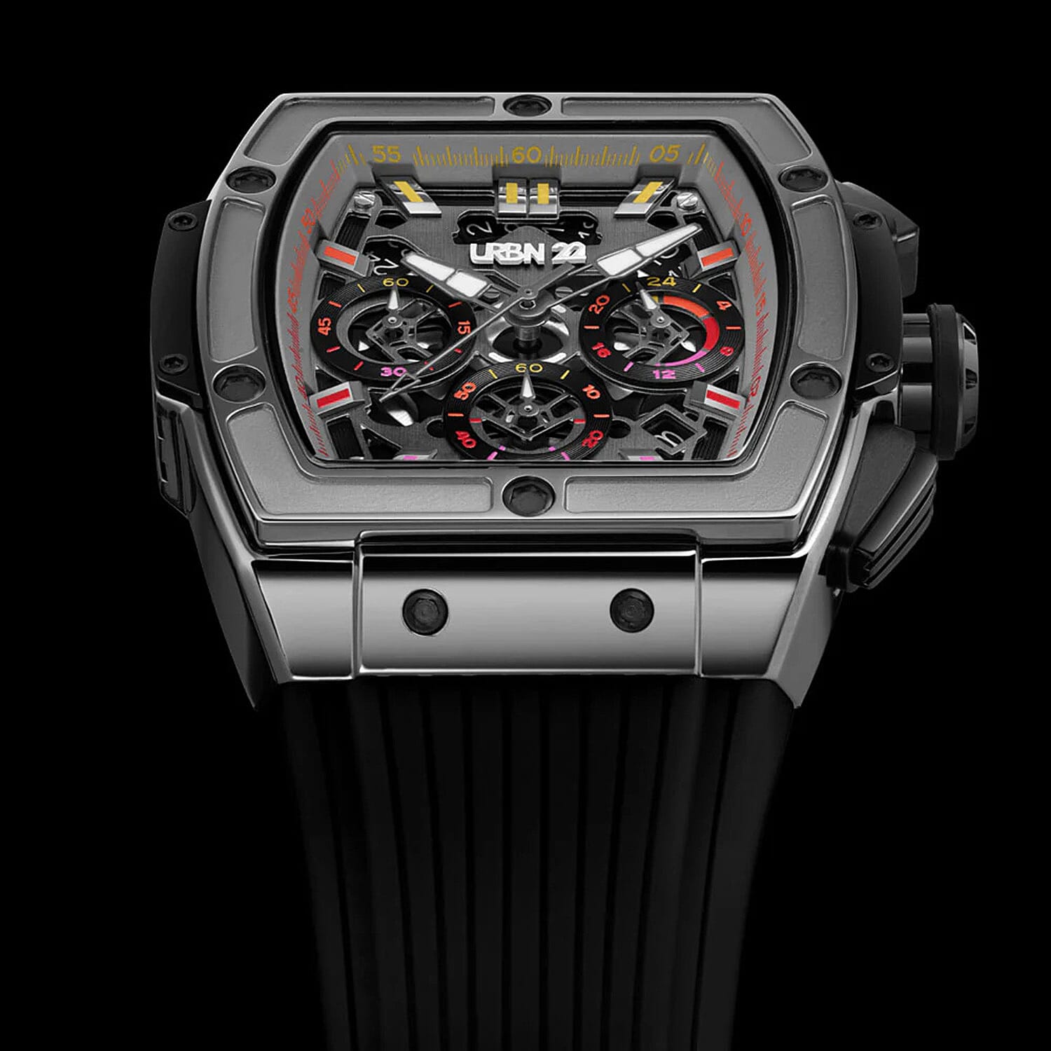Japanese Mens Watch in Stainless Steel - Black