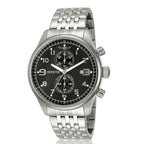 Invicta Specialty VD51 10ATM Black Dial 48mm Silver Stainless Steel Case Mens Watch with Silver Stainless Steel Band